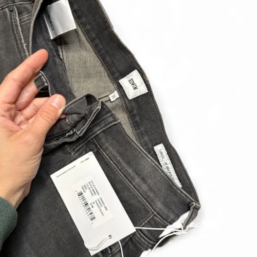 NWT Edwin Candice washed black skinny jeans size 25 - Picture 4 of 6